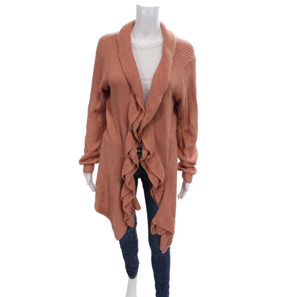 RXB Unisex Bohemian Cardigan Sweater Brown Long Sleeve Size L